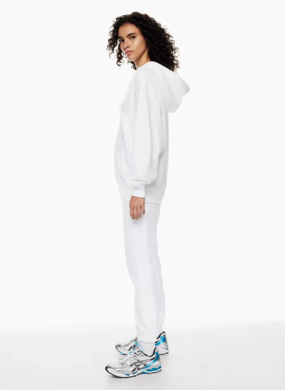 terry fleece boyfriend zip hoodie