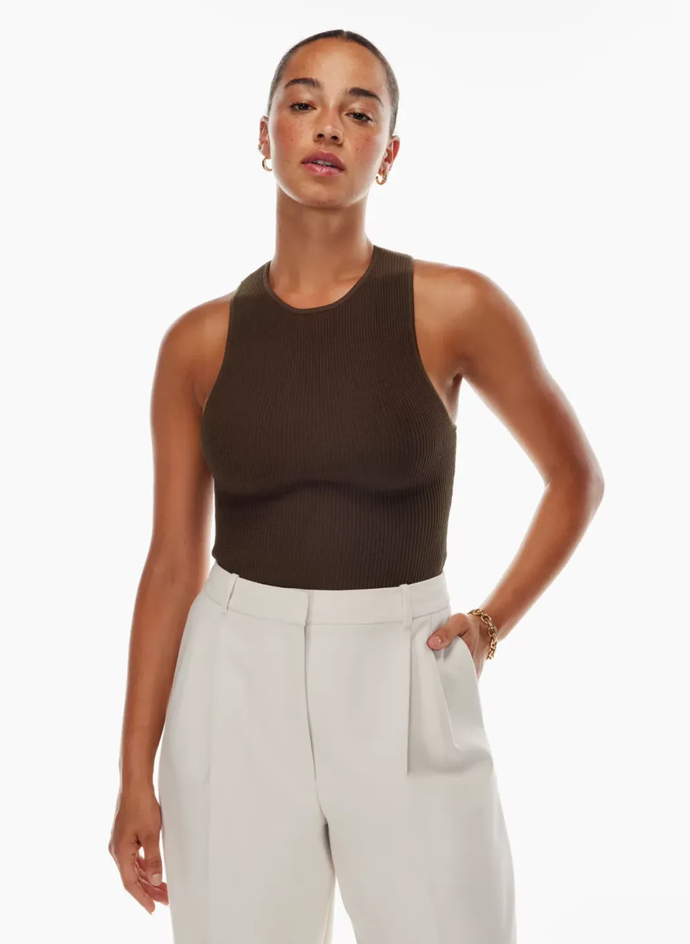 sculpt knit racer tank