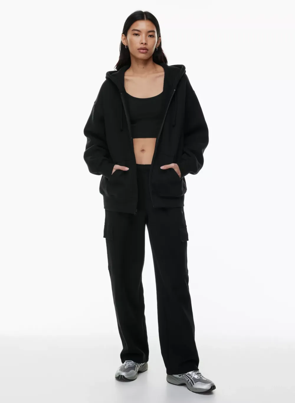 bubble fleece boyfriend zip hoodie