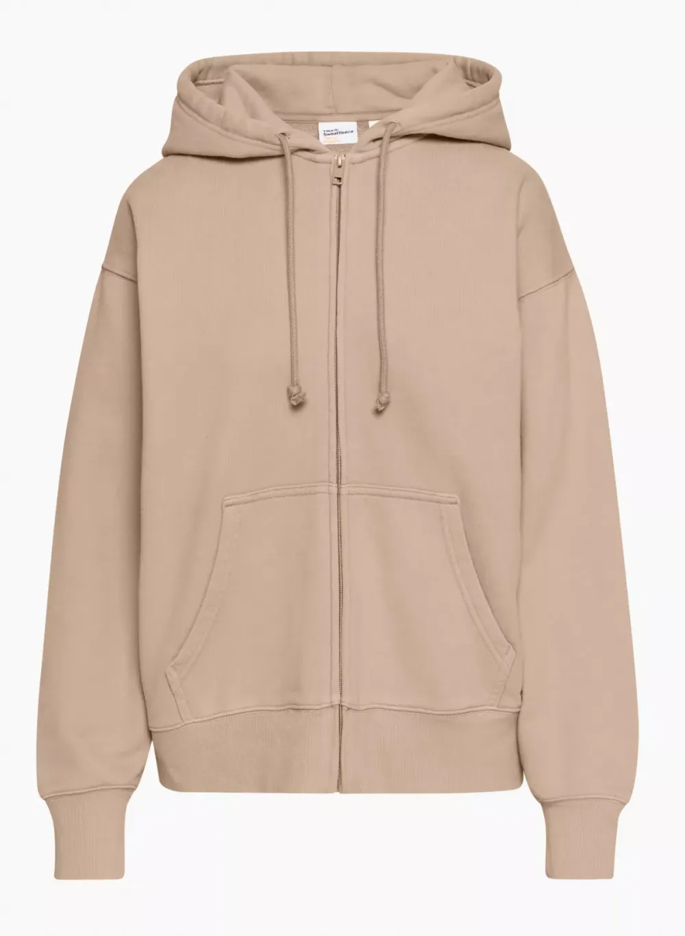 terry fleece boyfriend zip hoodie