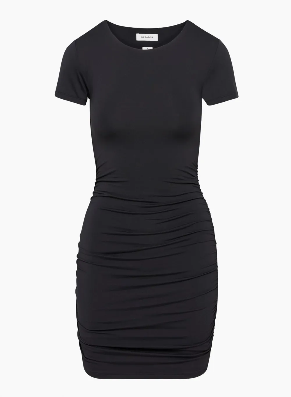 contour ruched mini dress