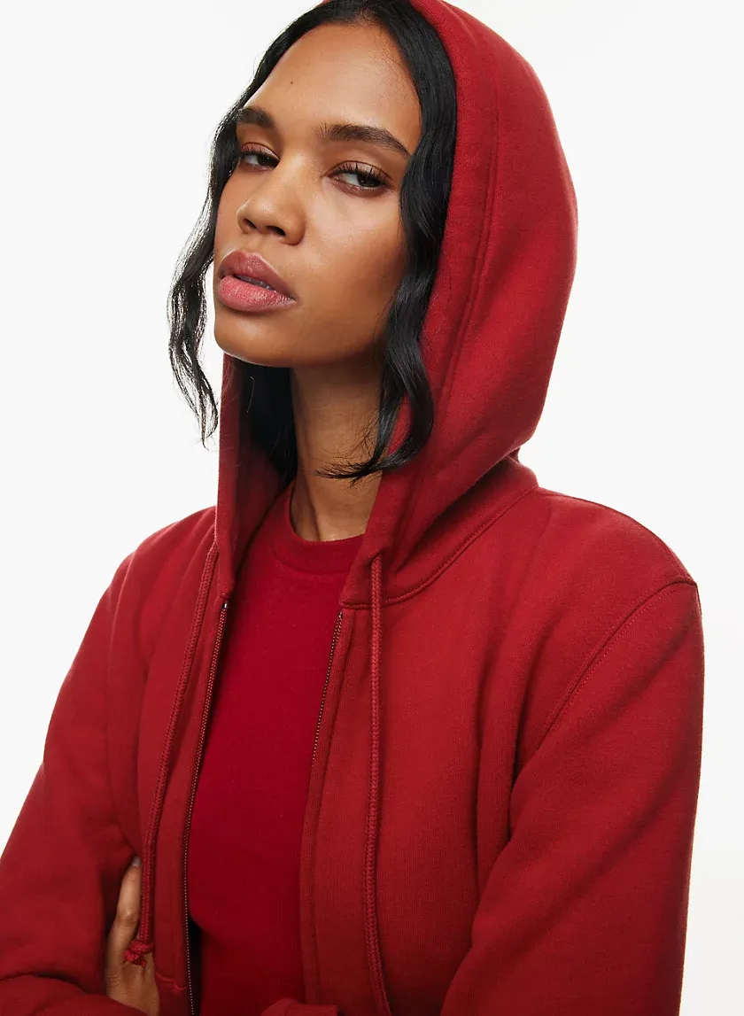 cozy fleece snug zip hoodie