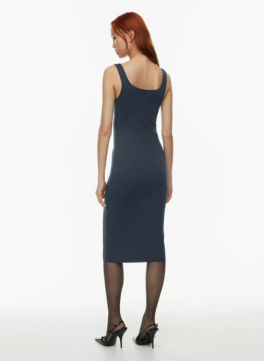 contour squareneck midi dress