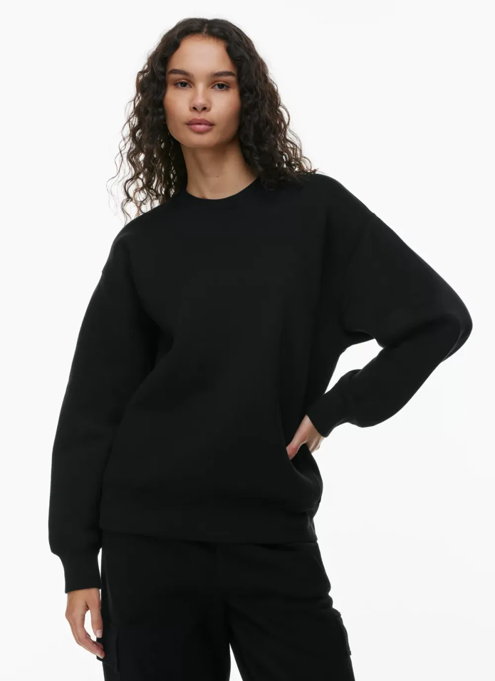 bubble fleece boyfriend crew sweatshirt