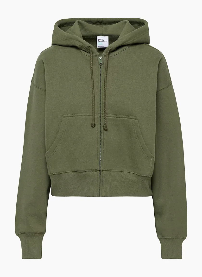 cozy fleece boyfriend boxy zip hoodie