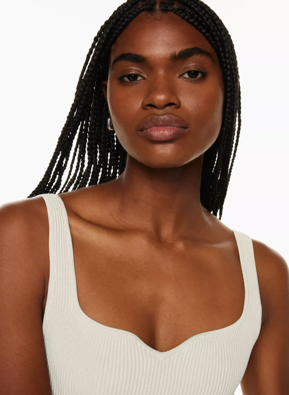 sculpt knit notch tank