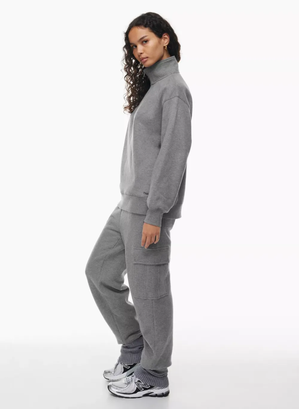 cozy fleece boyfriend 1/4 zip sweatshirt