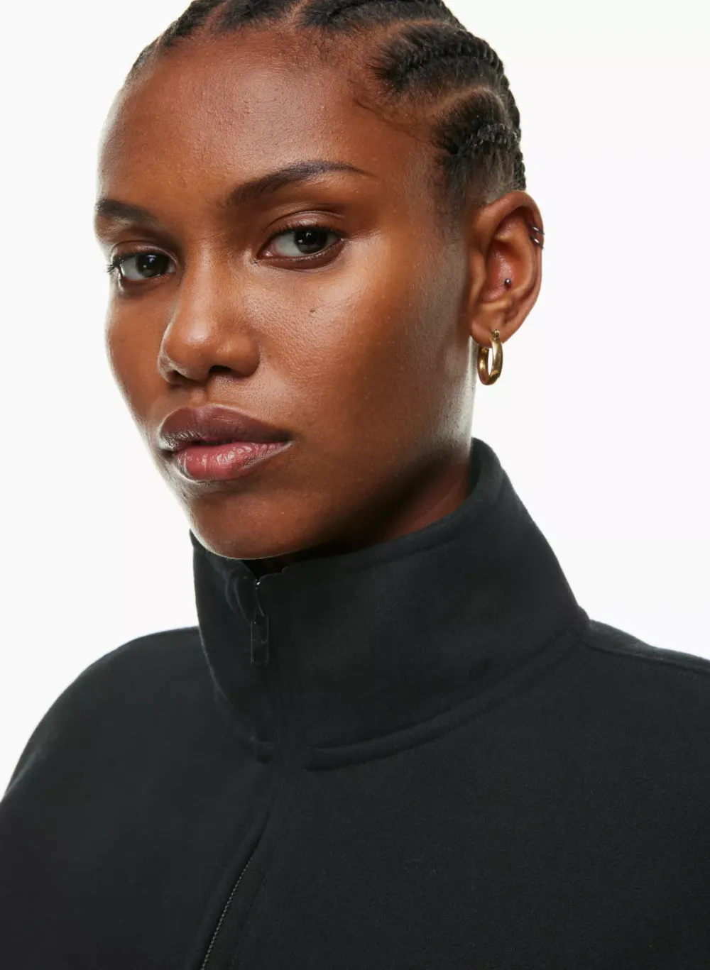 cozy fleece boyfriend 1/4 zip sweatshirt