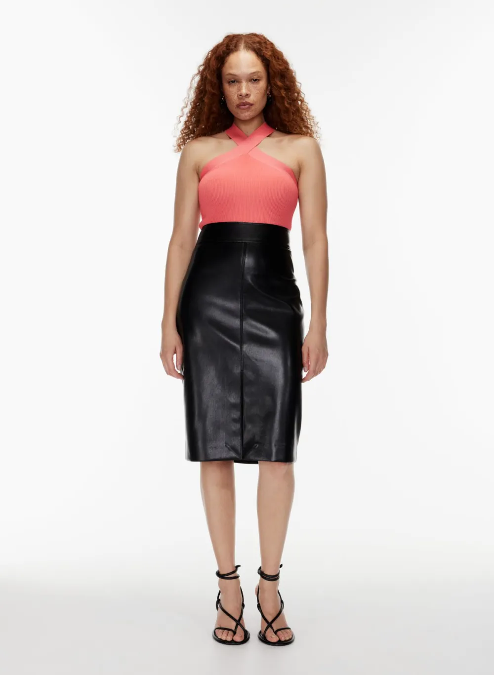 sculpt knit criss cross tank