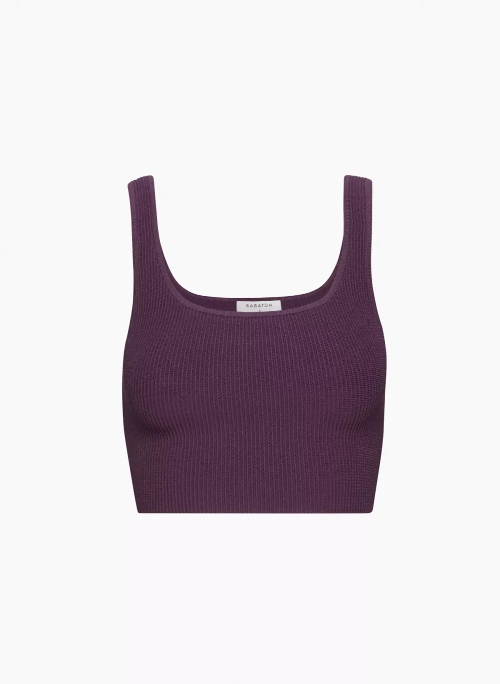 sculpt knit squareneck cropped tank