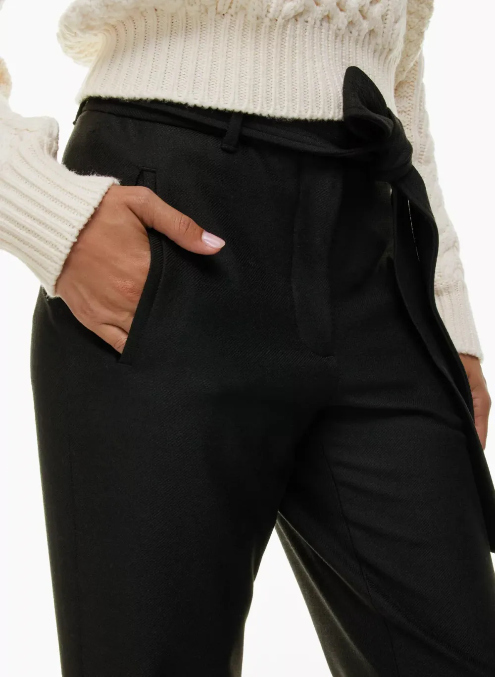 tie-front pant