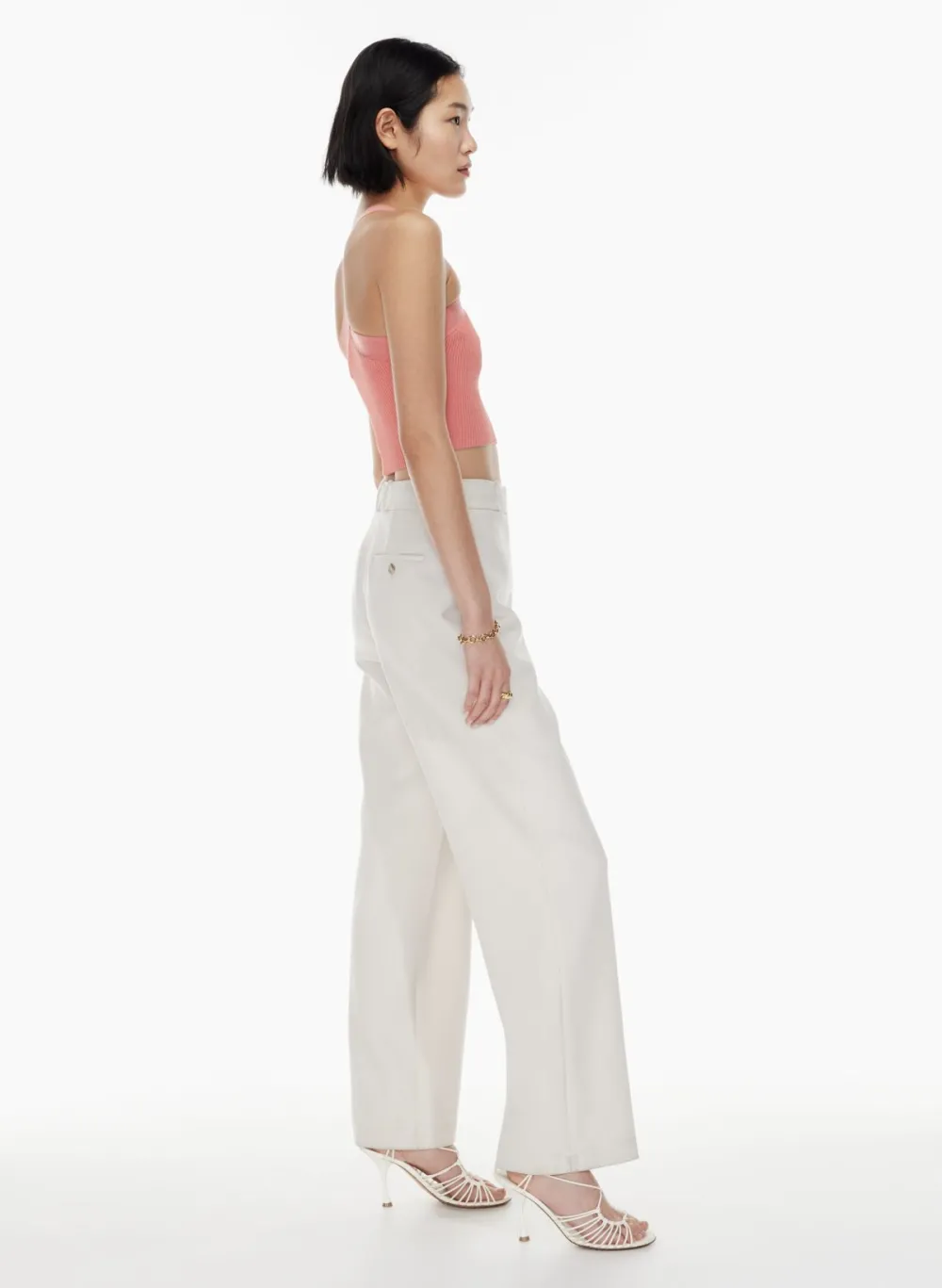 sculpt knit criss cross cropped tank