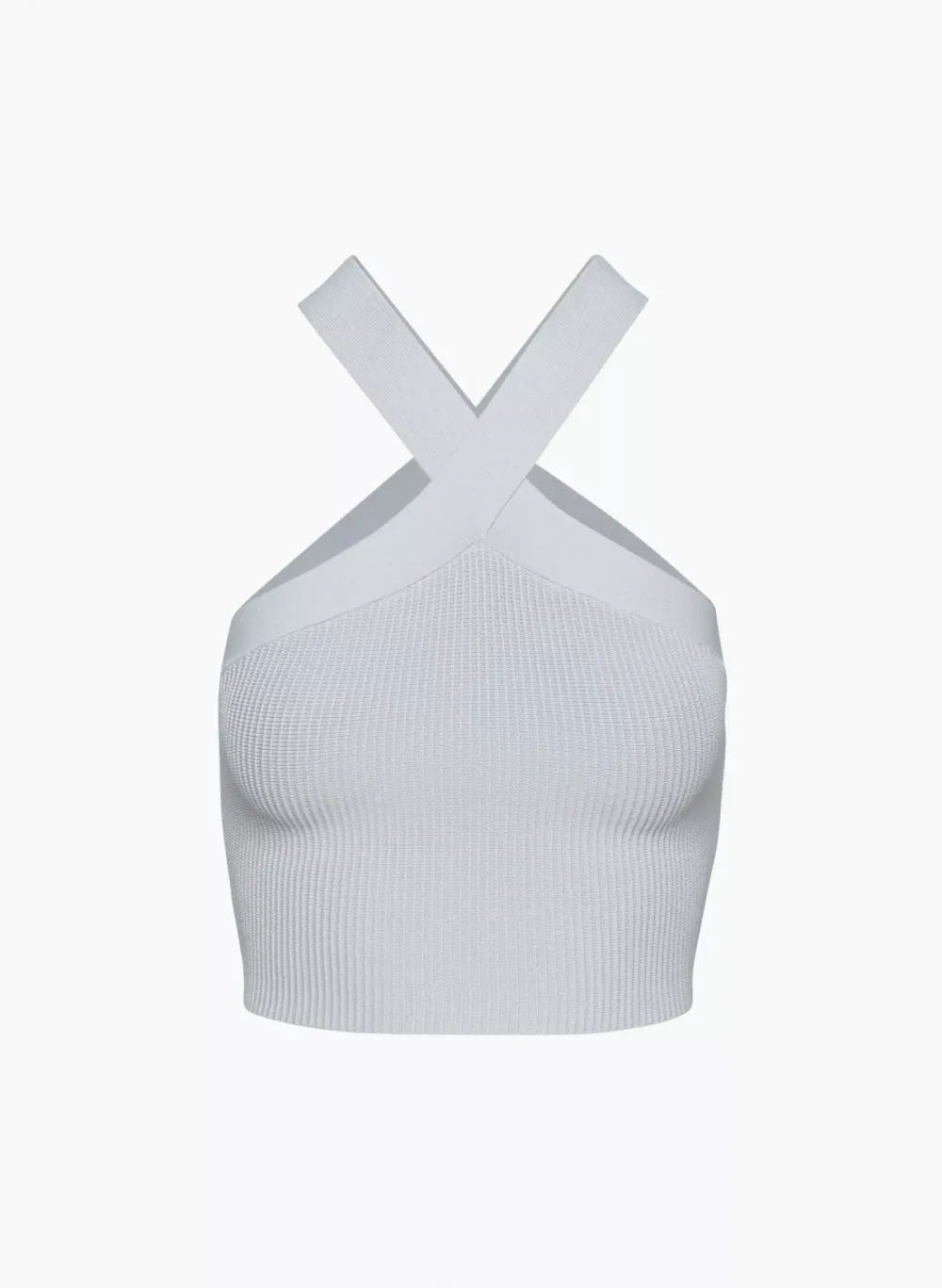 sculpt knit criss cross cropped tank