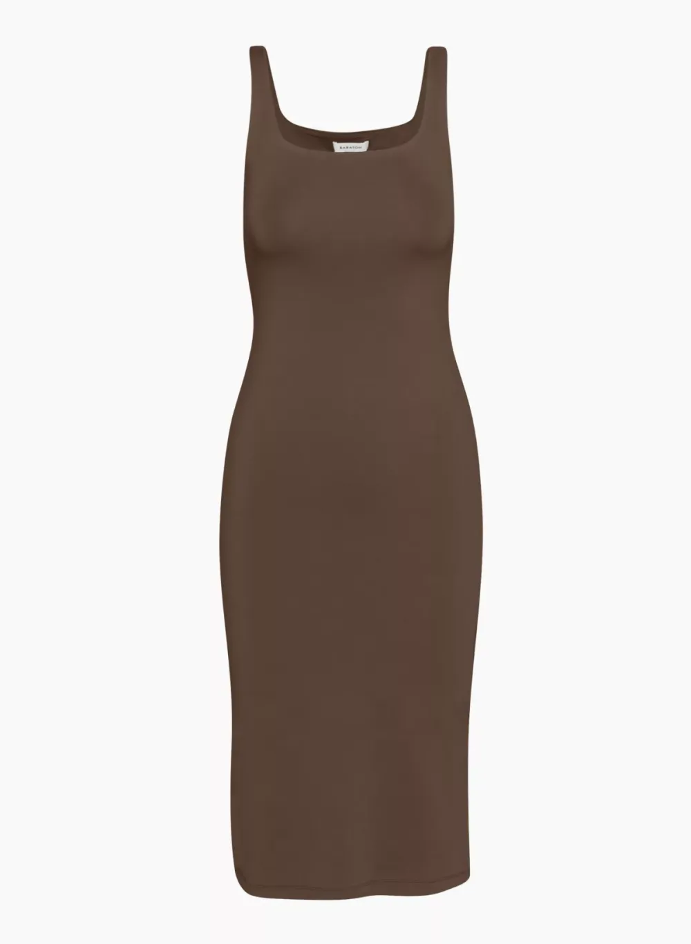 contour squareneck midi dress