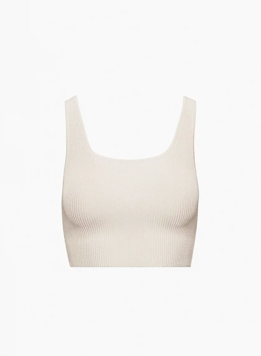 sculpt knit squareneck cropped tank