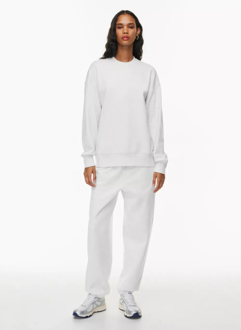 terry fleece boyfriend crew sweatshirt