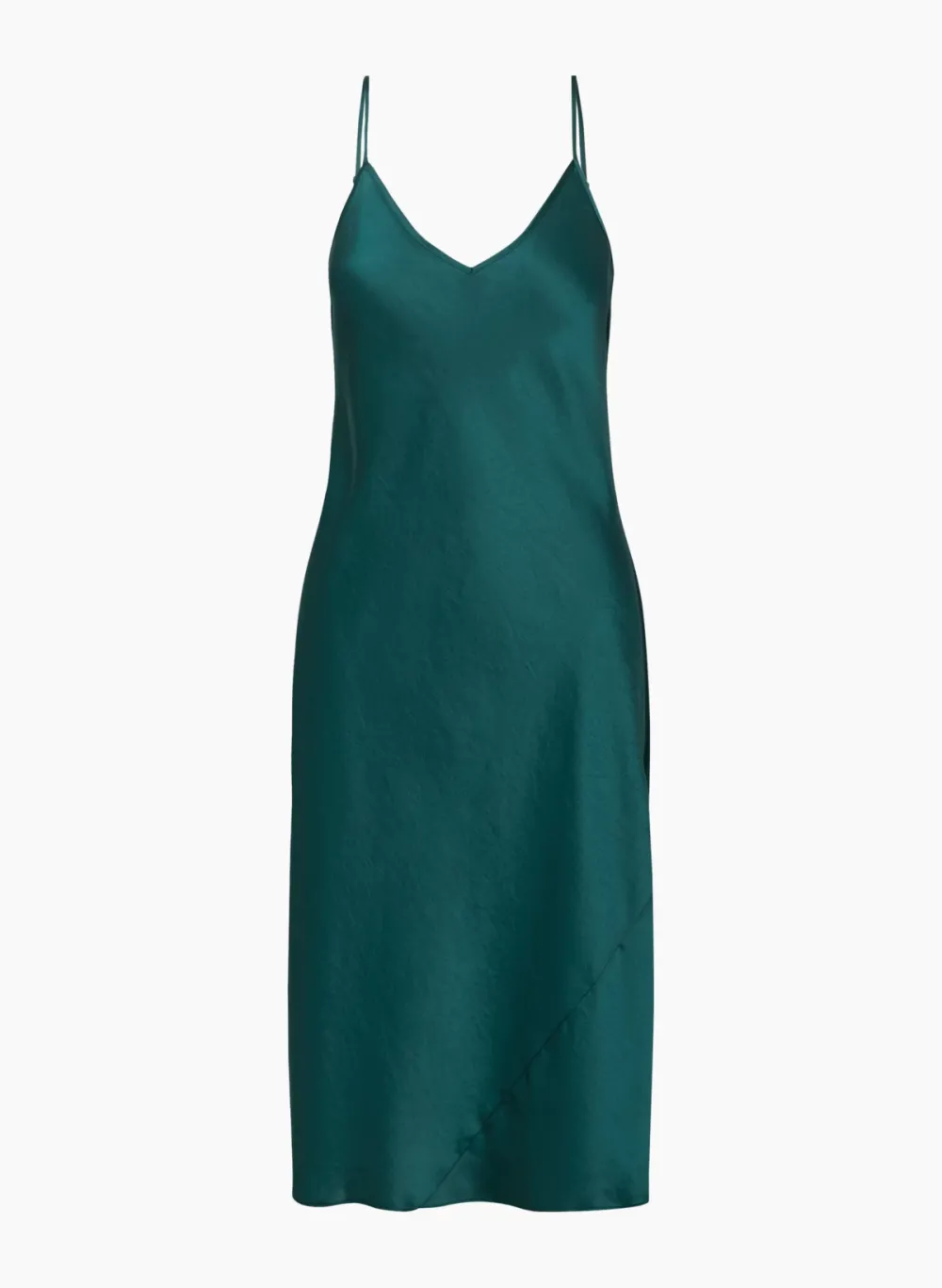 only slip satin midi dress