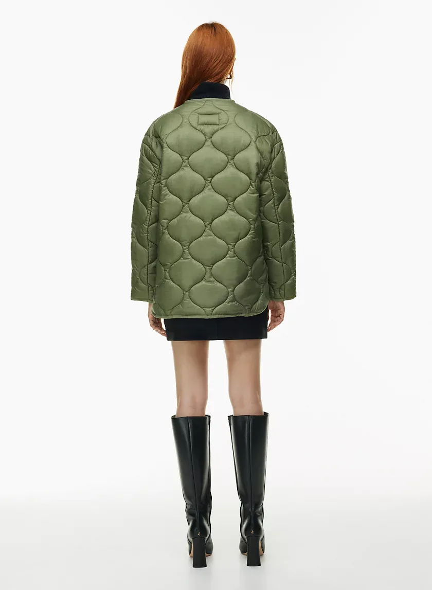 evergreen quilted jacket