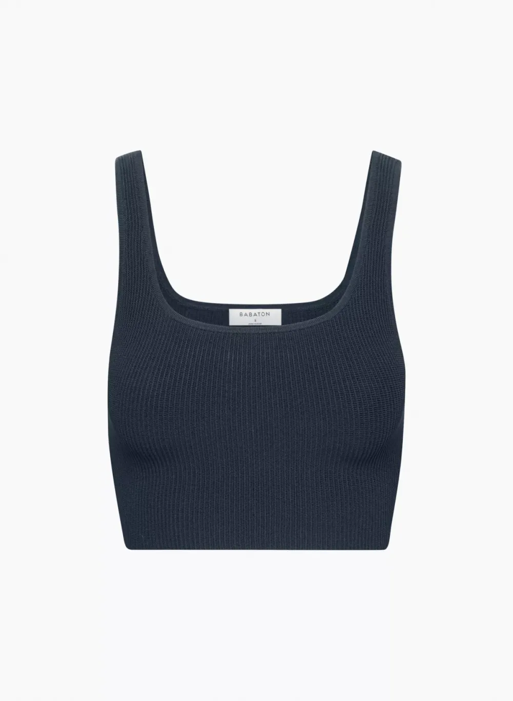 sculpt knit squareneck cropped tank