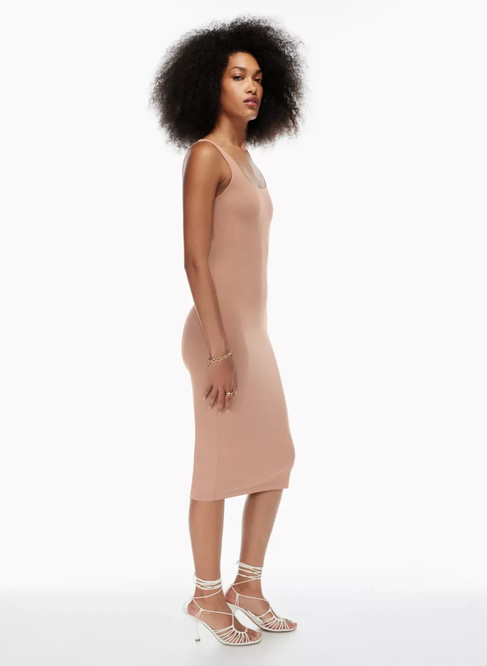 contour squareneck midi dress