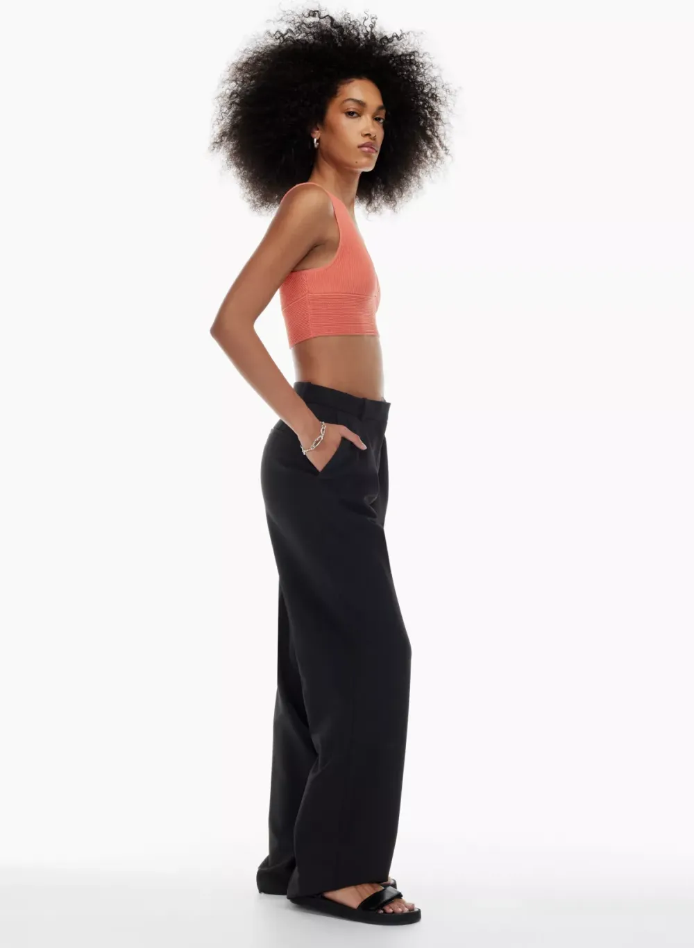 sculpt knit deep v tank