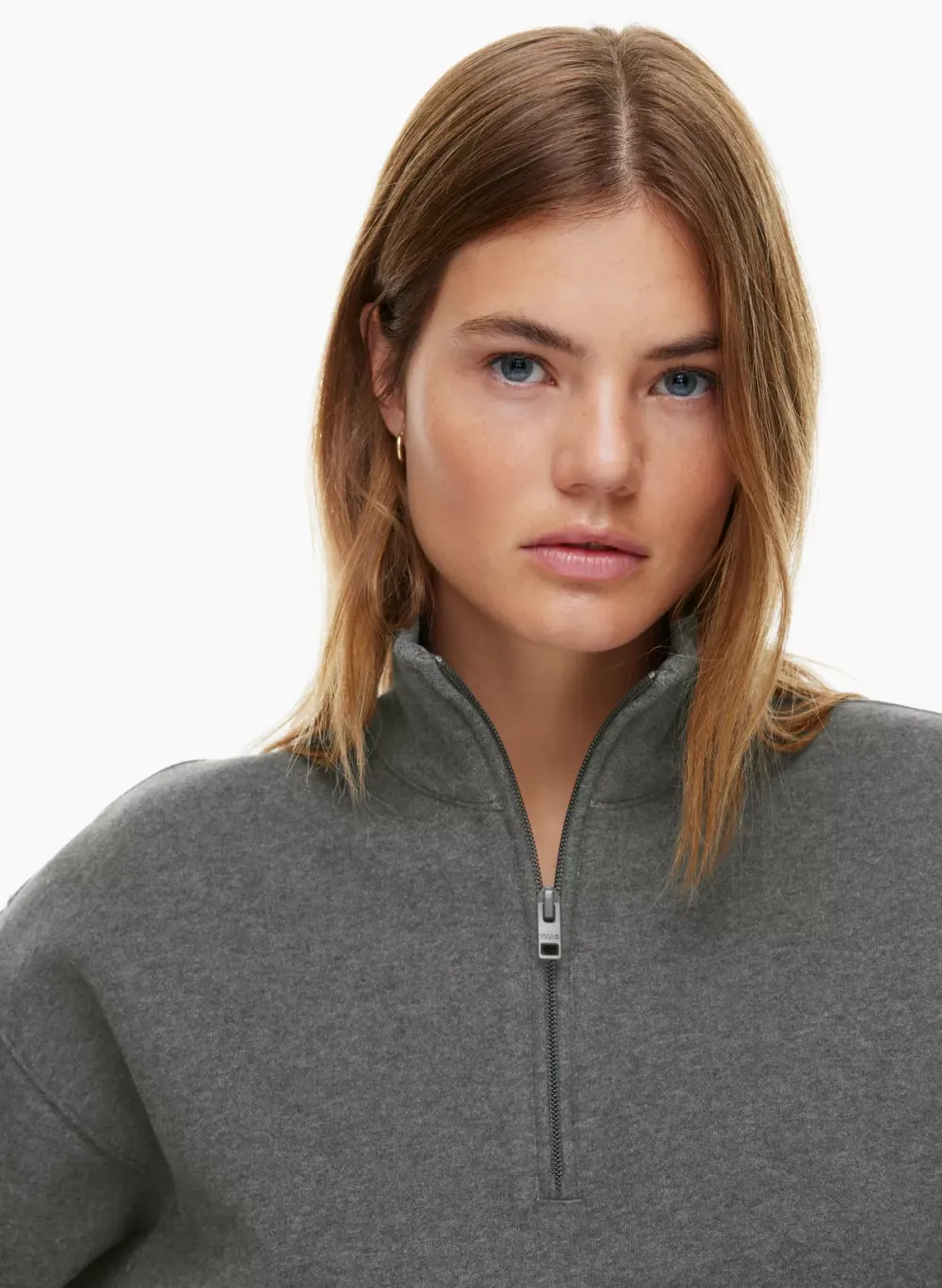 cozy fleece boyfriend 1/4 zip sweatshirt