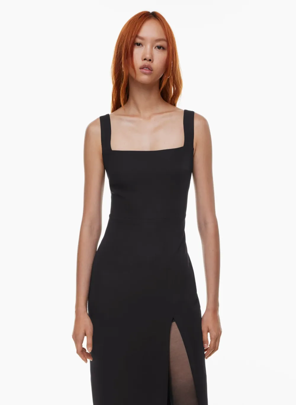 '90s slit midi dress