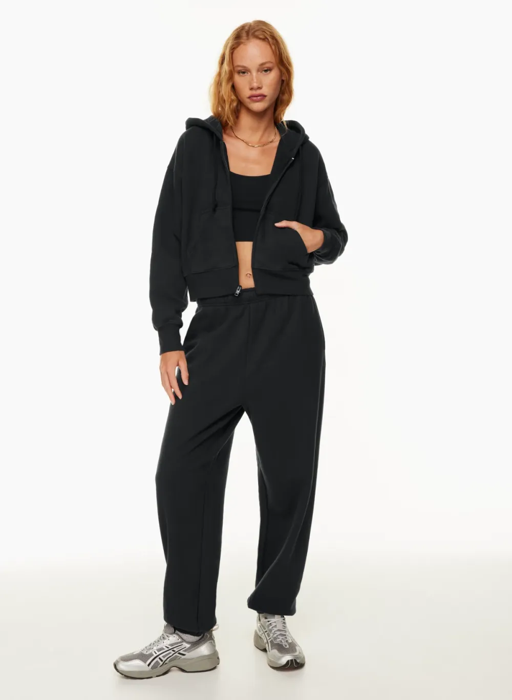 cozy fleece boyfriend boxy zip hoodie