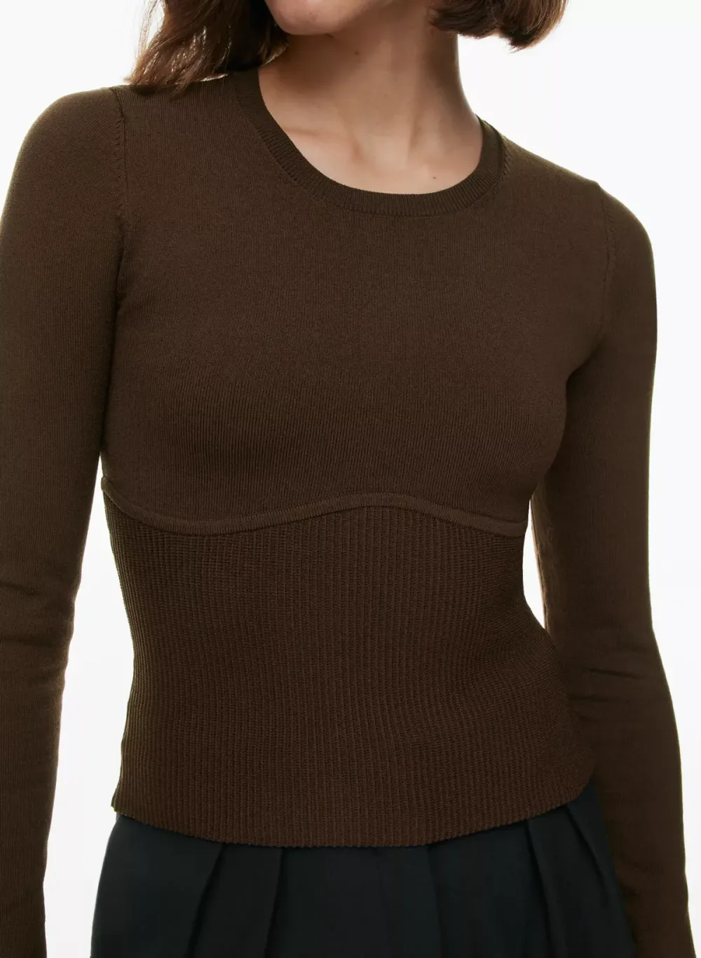 sculpt knit empire longsleeve