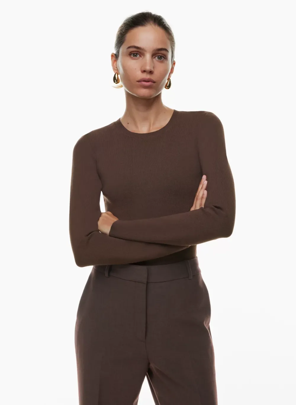 sculpt knit crew longsleeve