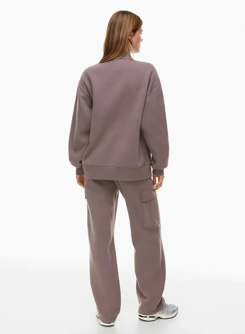 cozy fleece boyfriend 1/4 zip sweatshirt