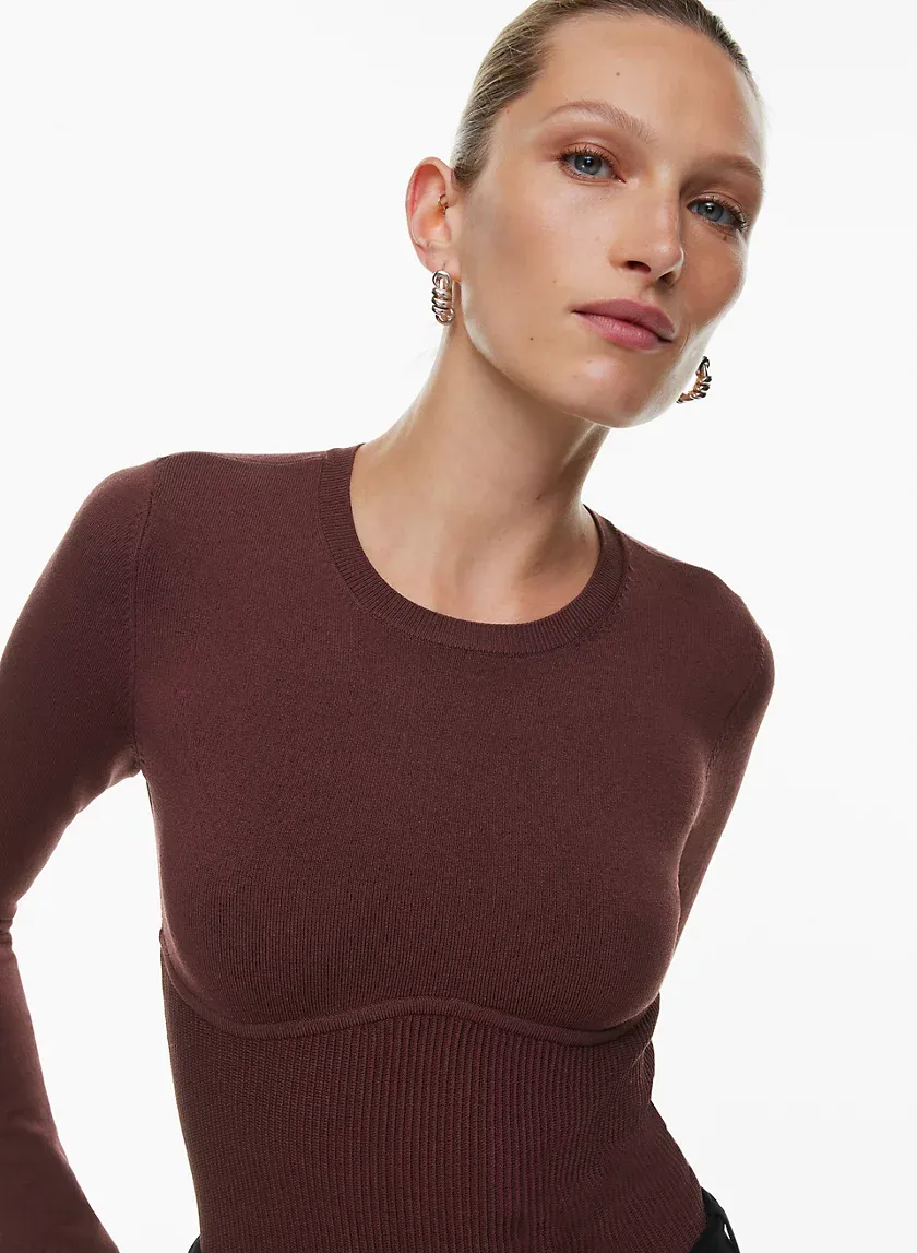 sculpt knit empire longsleeve