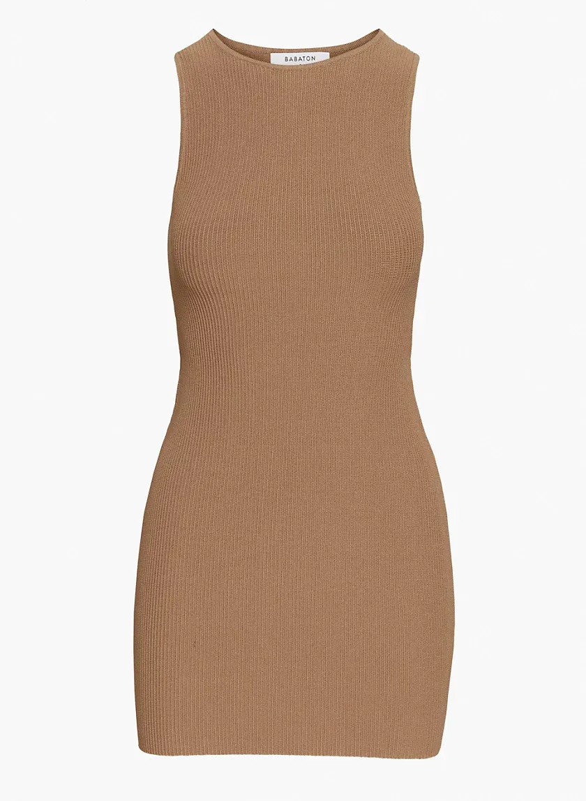 sculpt knit racer mini dress