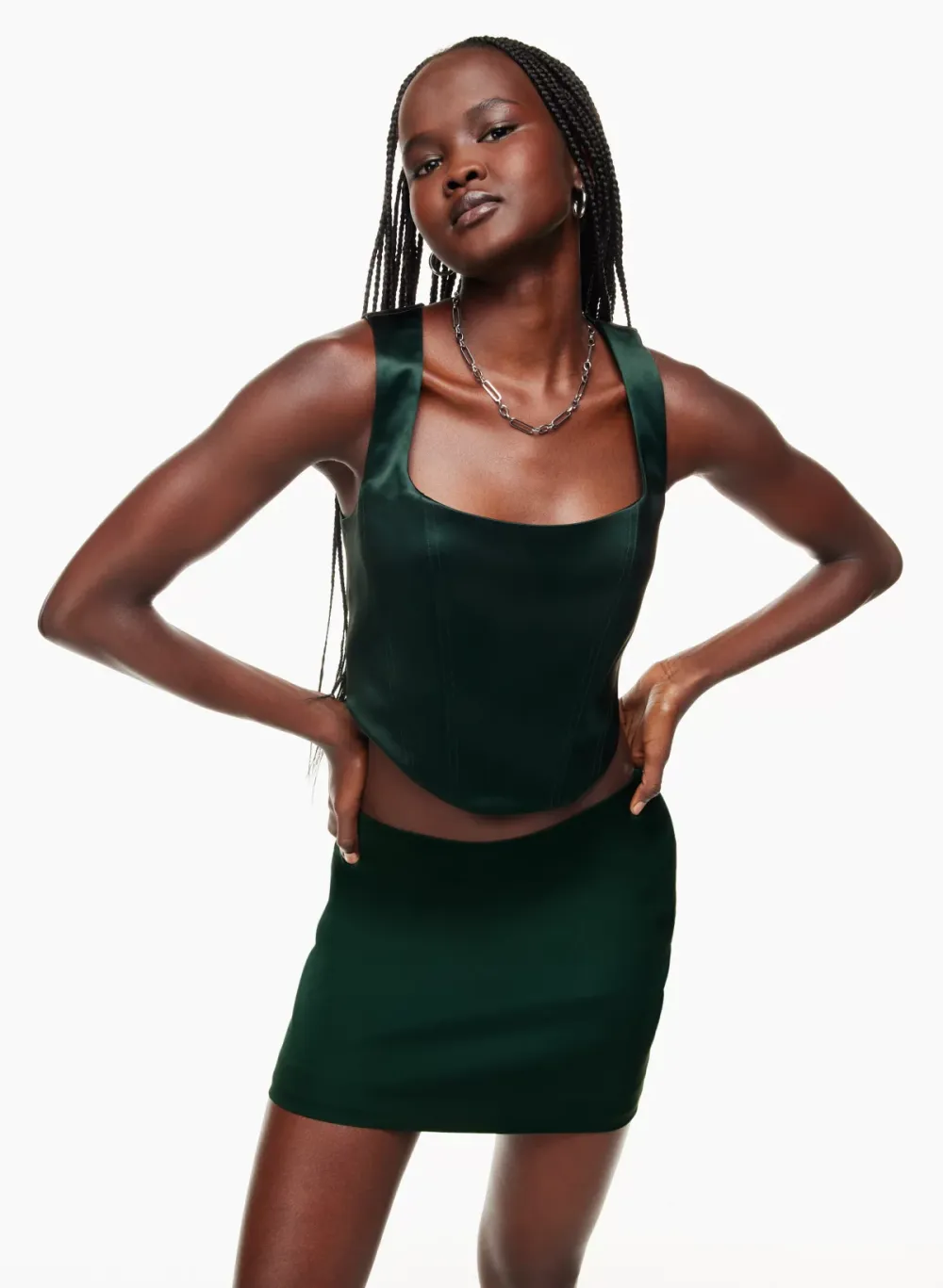 shiloh satin bustier