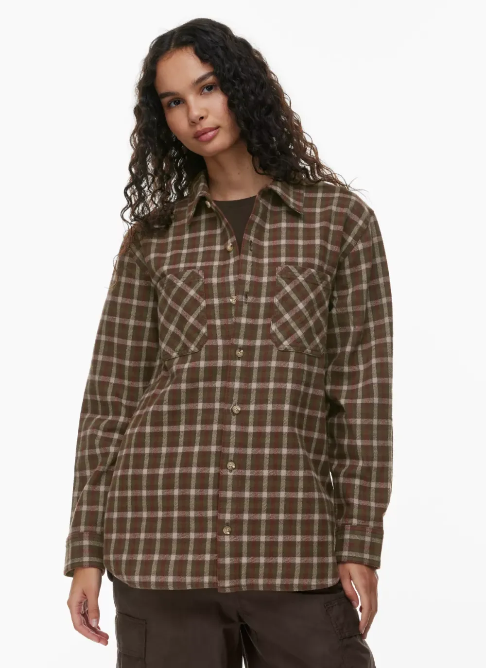 plaid oversized shirt