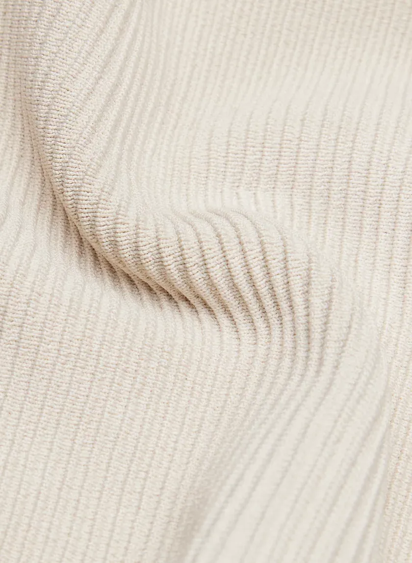 sculpt knit squareneck cropped longsleeve