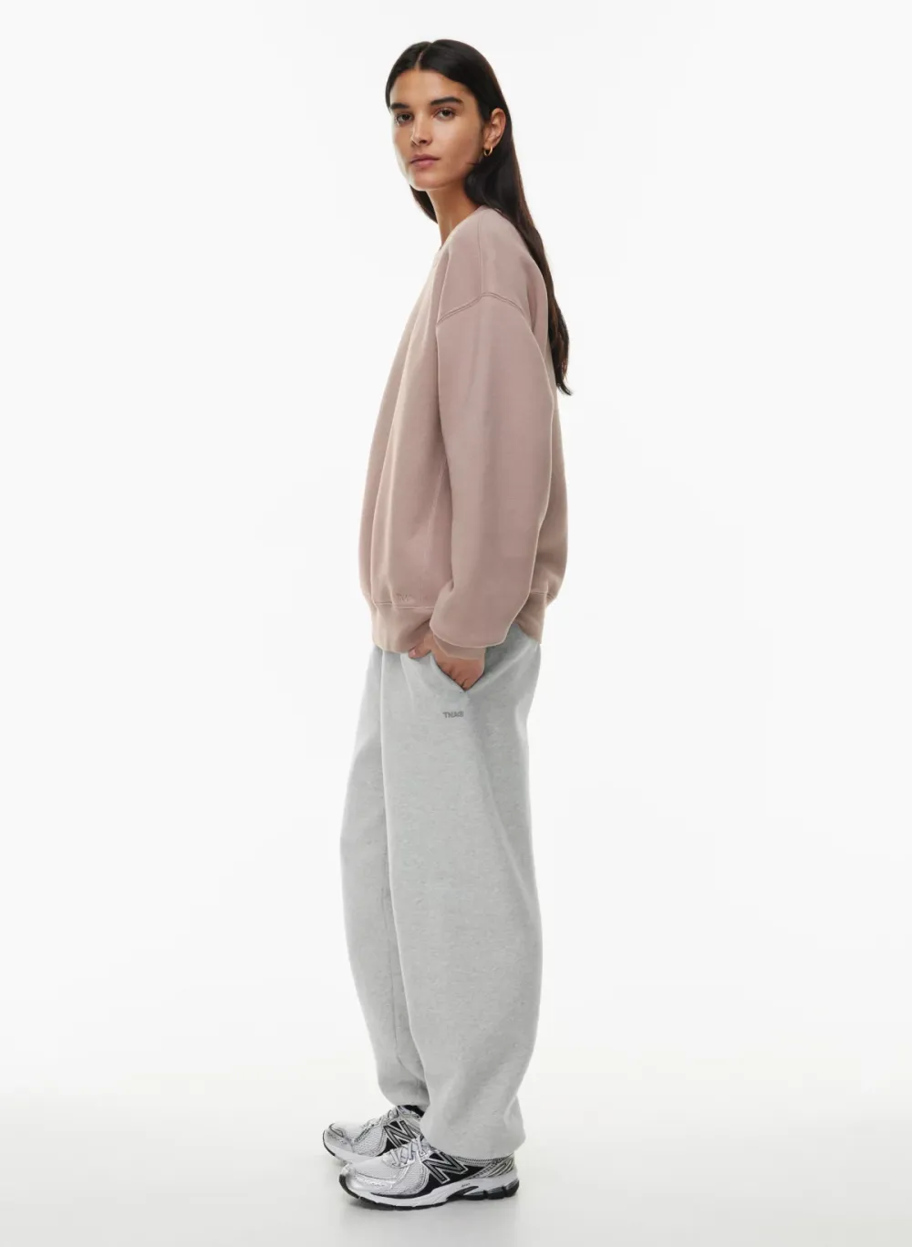 bubble fleece boyfriend crew sweatshirt