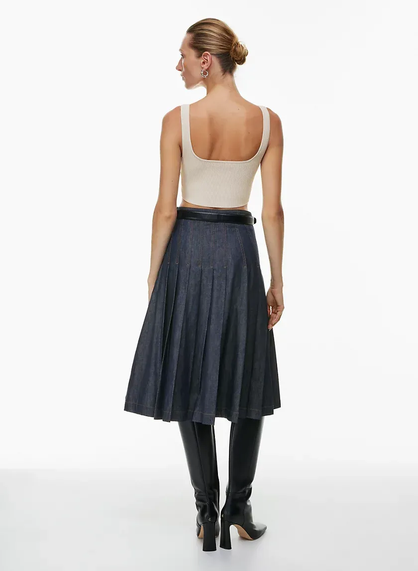 sculpt knit squareneck cropped tank