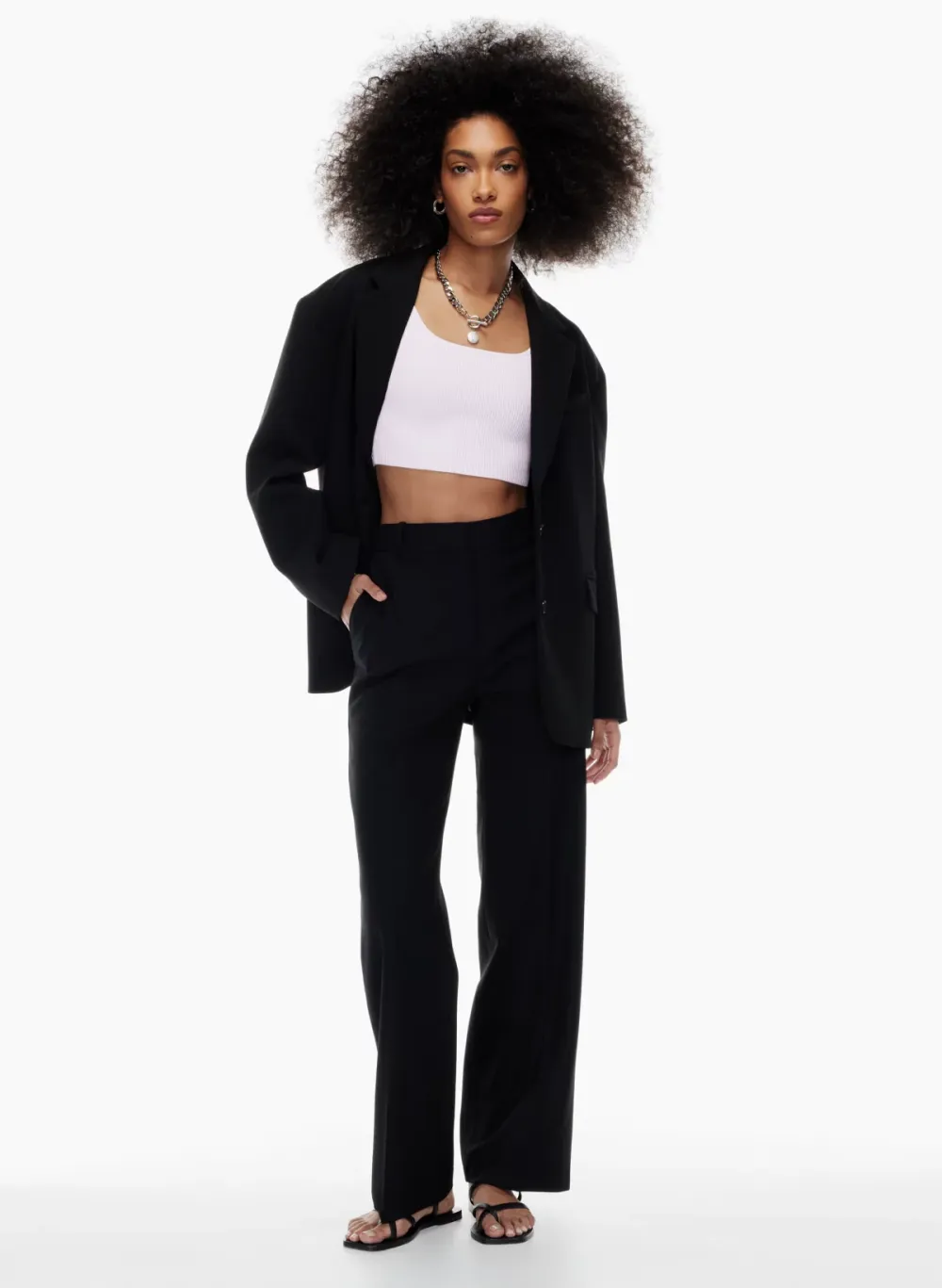 sculpt knit squareneck cropped tank