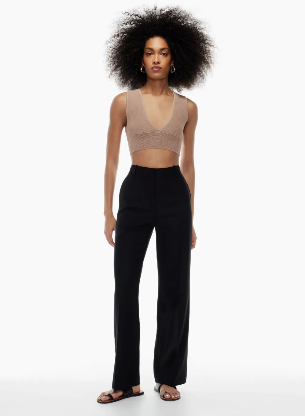 sculpt knit deep v tank