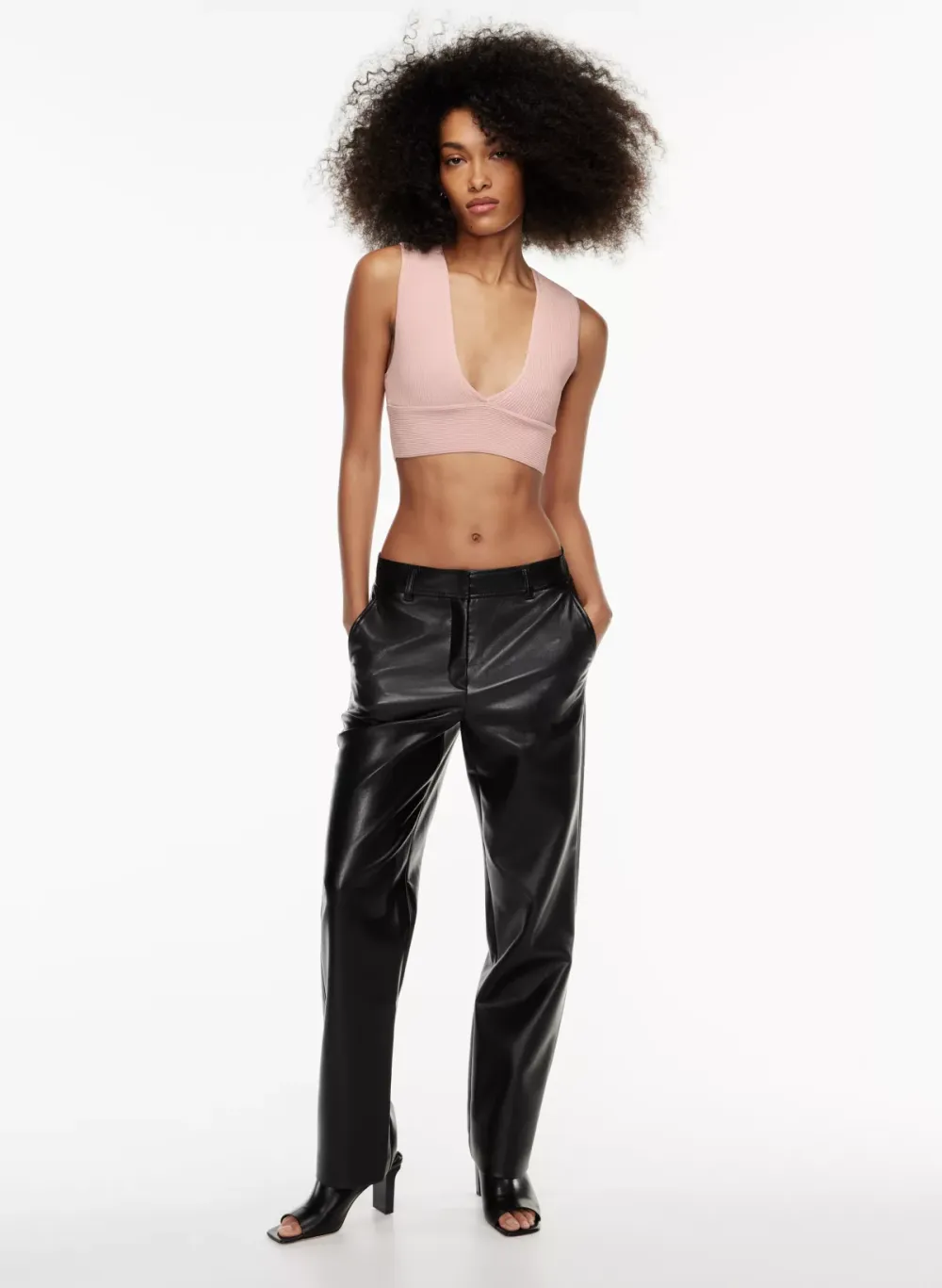 sculpt knit deep v tank