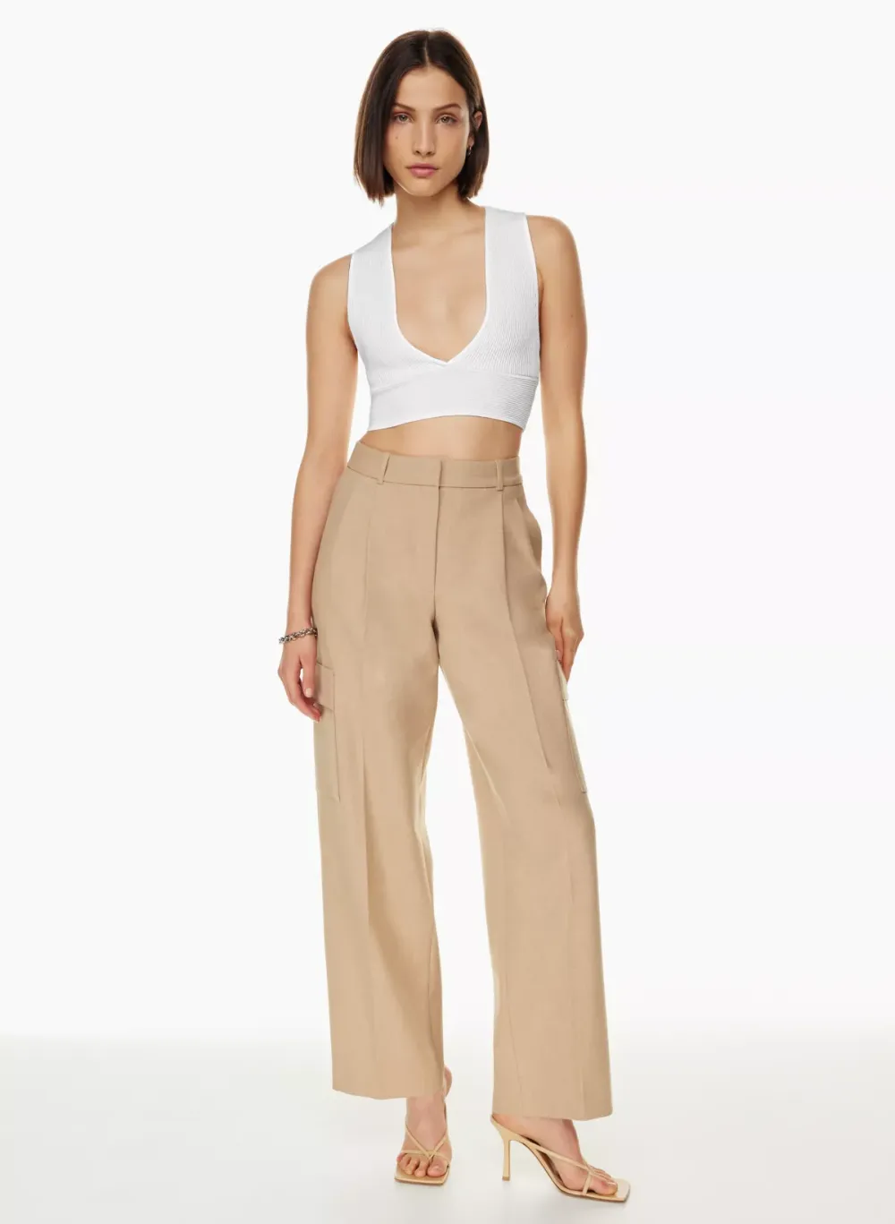 sculpt knit deep v tank