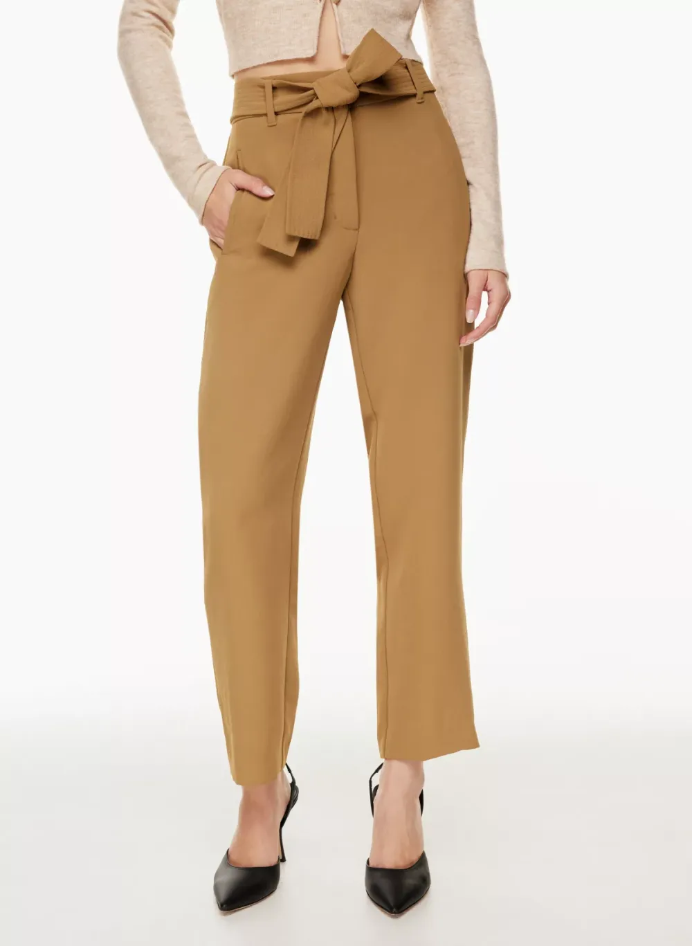 tie-front pant