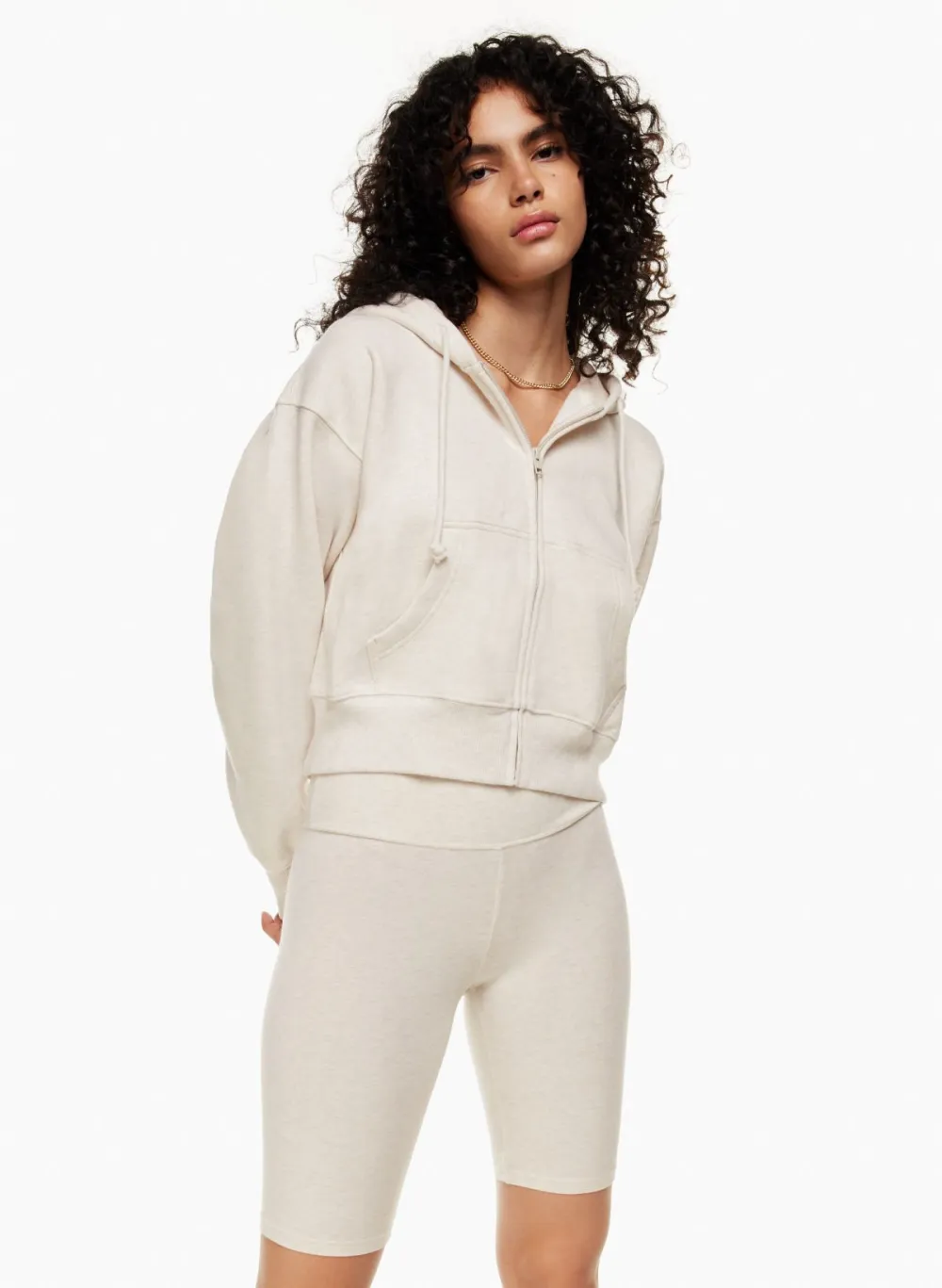 cozy fleece boyfriend boxy zip hoodie