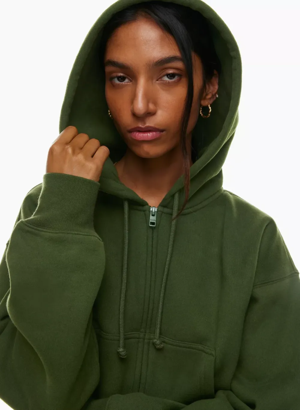 cozy fleece boyfriend boxy zip hoodie