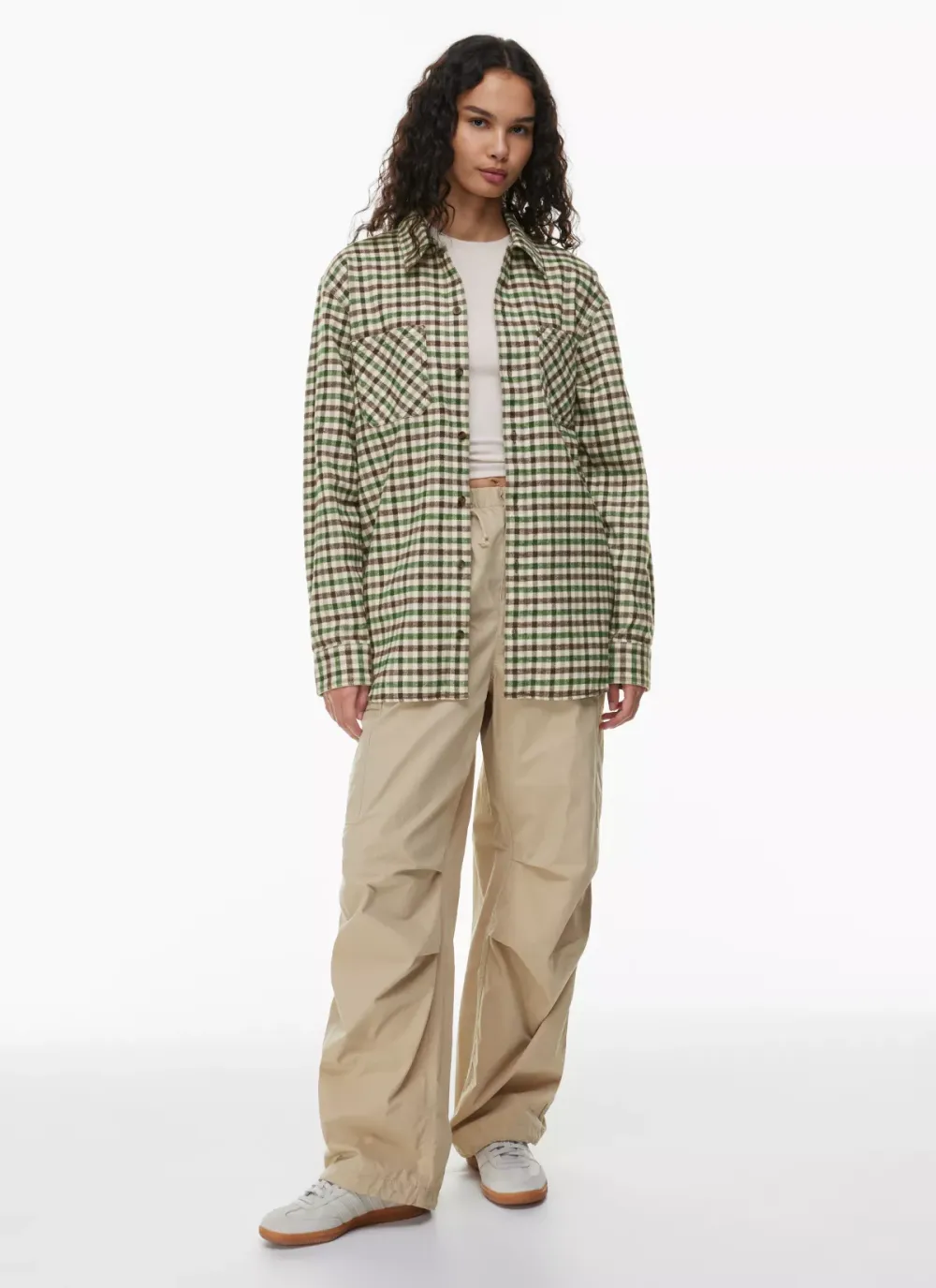 plaid oversized shirt