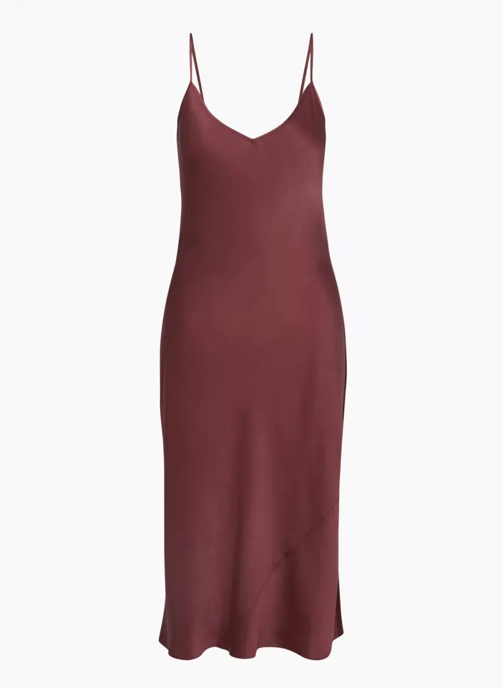 only slip satin midi dress