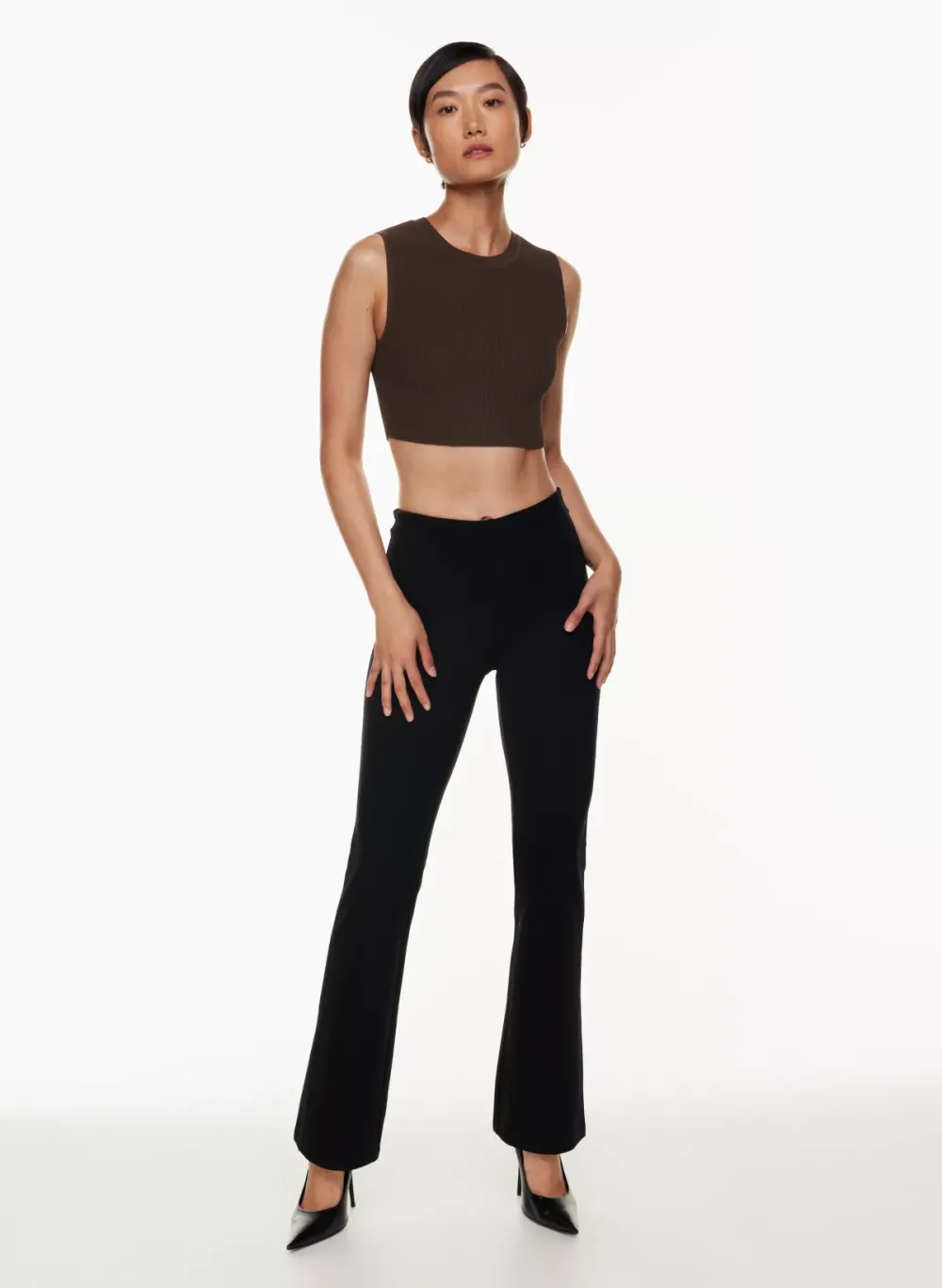 sculpt knit muscle cropped tank