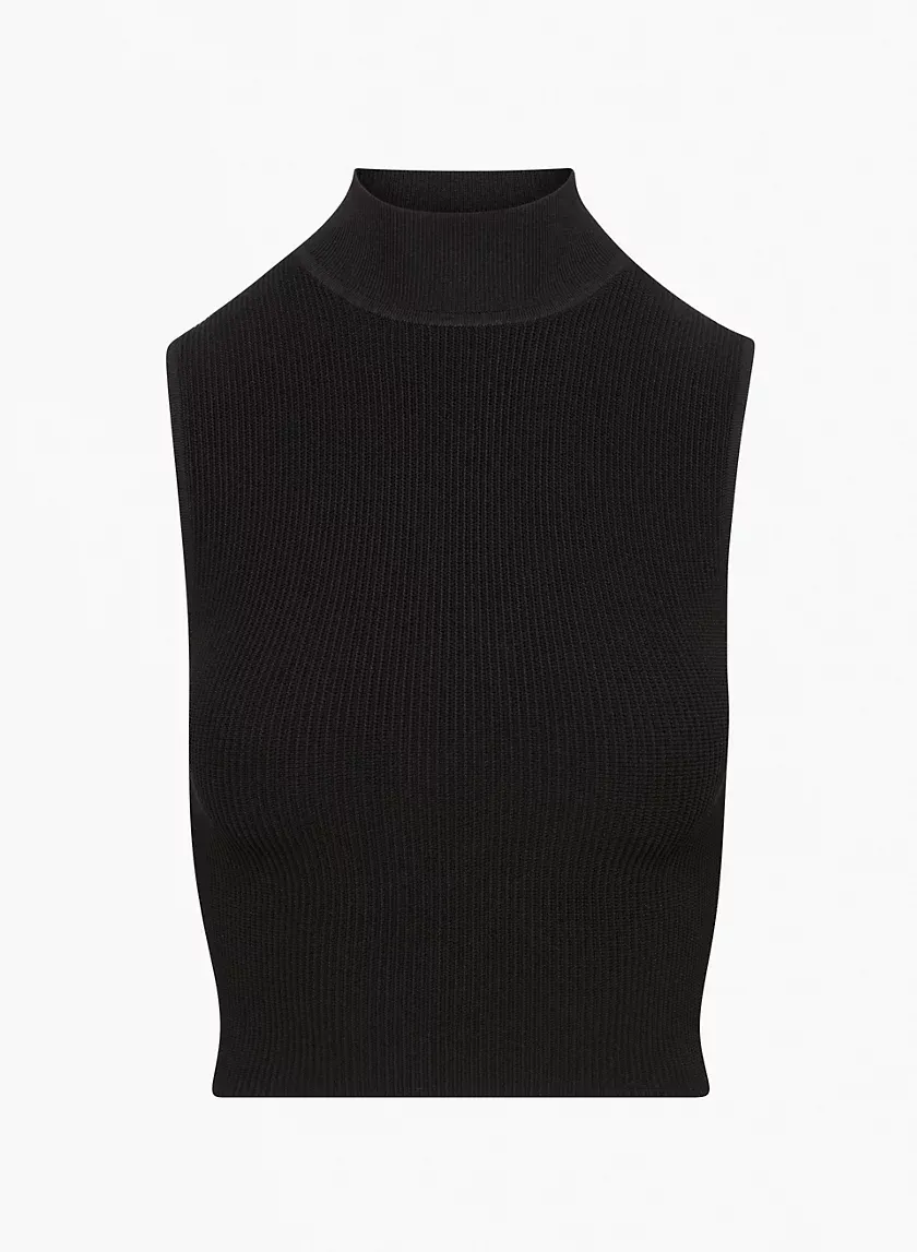 sculpt knit mockneck tank