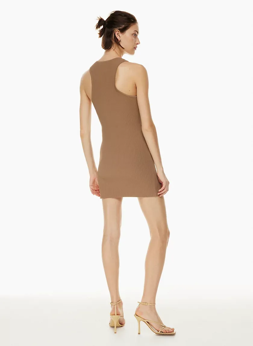 sculpt knit racer mini dress